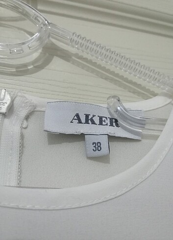 38 Beden AKER BEYAZ ŞİFON ELBİSE