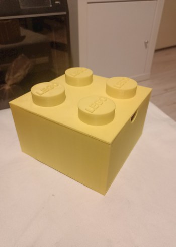Beden LEGO Temalı Sarı Saklama Kutusu 3D 16x16x11