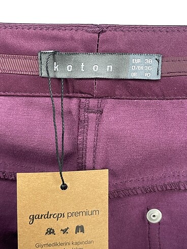 38 Beden bordo Renk Koton Jean / Kot %70 İndirimli.