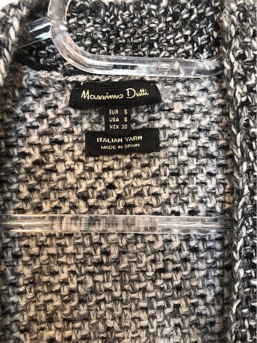 s Beden gri Renk Massimo Dutti Yün Hırka