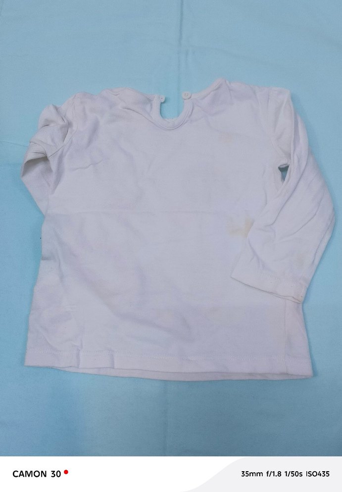 Uzun Kollu Beyaz Baskılı Kız Tişörtü - Görsel 2