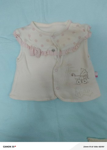 Kız Çocuk Beyaz Uzun Kollu Pamuklu Tişört - Görsel 2