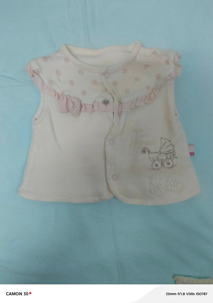 Kız Çocuk Beyaz Uzun Kollu Pamuklu Tişört - Görsel 2