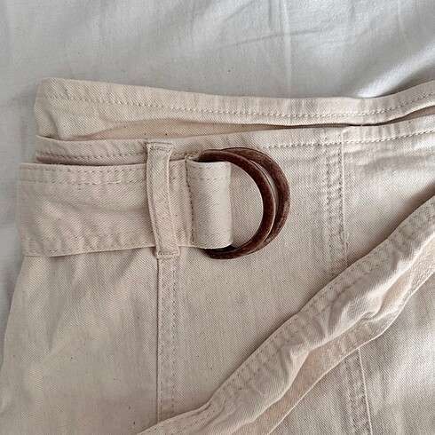 Mudo vintage düşük bel mini kot etek