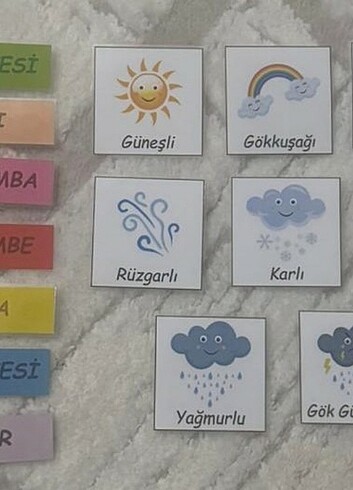  Beden CIRT CIRTLI ETKİNLİK SETİ HAVA DURUMU VE GÜNLER 