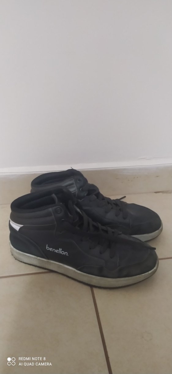 Siyah Erkek Spor Ayakkabı Bağcıkları - Görsel 2