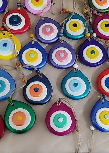 Renkli Nazar Boncuğu El Yapımı Süsler - Görsel 3