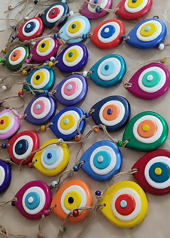 Renkli Nazar Boncuğu El Yapımı Süsler - Görsel 2