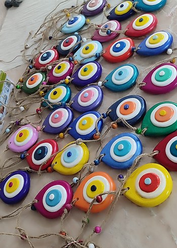 Renkli Nazar Boncuğu El Yapımı Süsler - Görsel 4