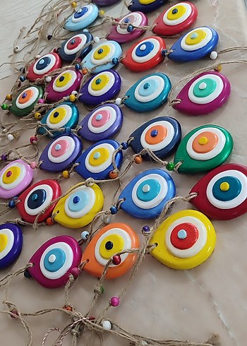 Renkli Nazar Boncuğu El Yapımı Süsler - Görsel 5
