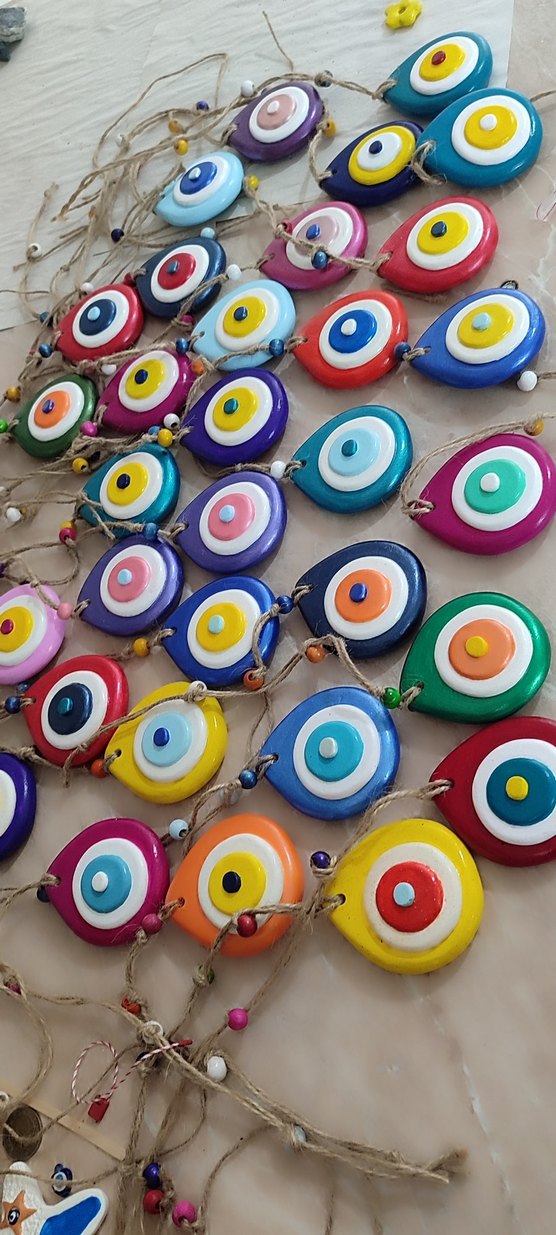 Renkli Nazar Boncuğu El Yapımı Süsler - Görsel 2