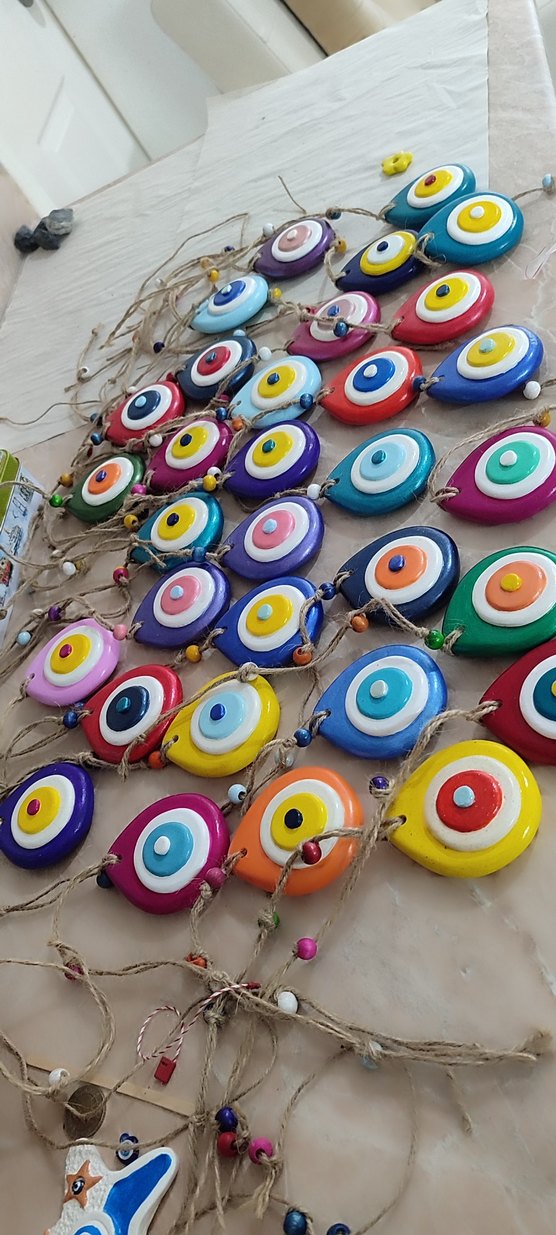 Renkli Nazar Boncuğu El Yapımı Süsler - Görsel 4
