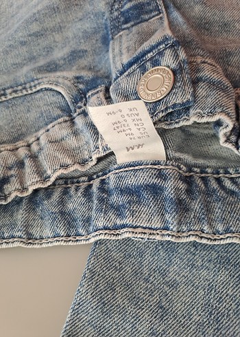 6 Yaş Beden Düğmeli Mavi Çocuk Kot Pantolon