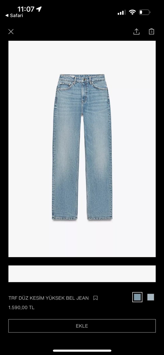 zara straight fit jean - Görsel 2