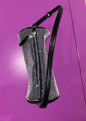 Zara taşlı bowling çanta - Görsel 3