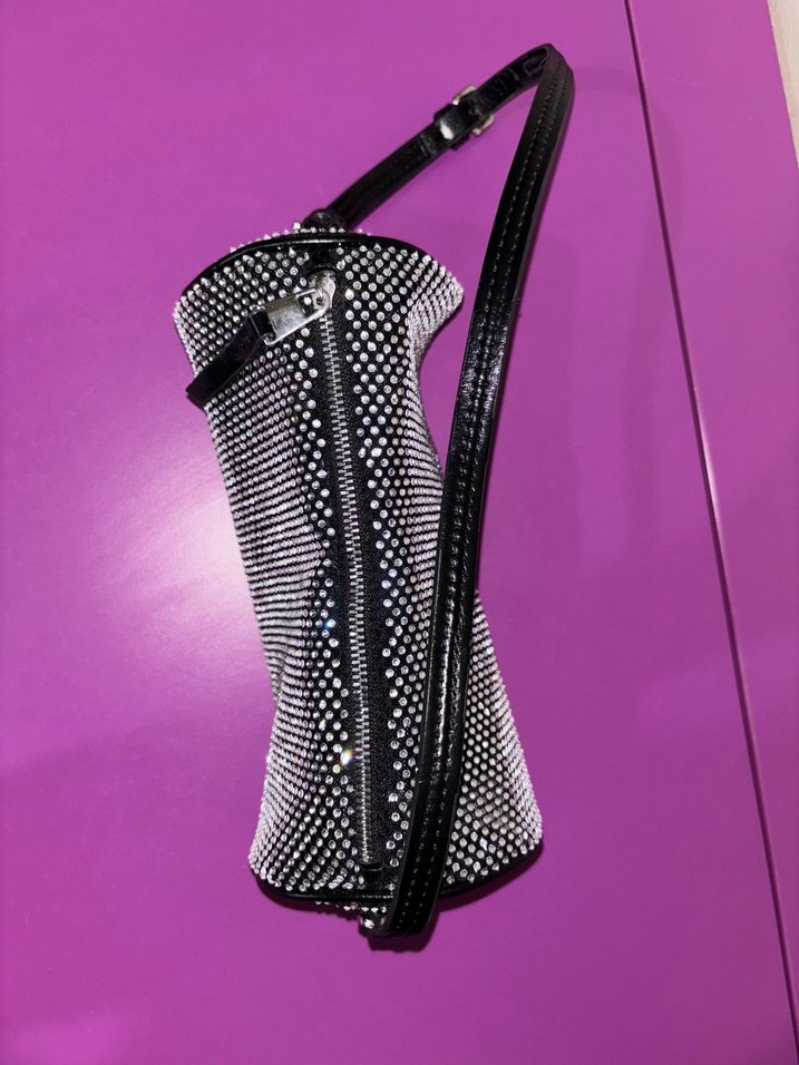 Zara taşlı bowling çanta - Görsel 3