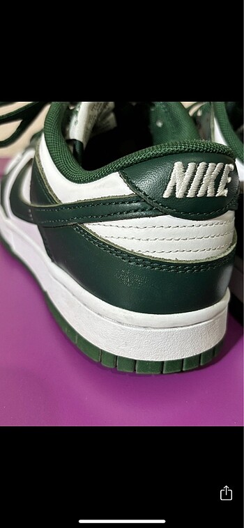 38,5 Beden yeşil Renk dunk low retro michigan state