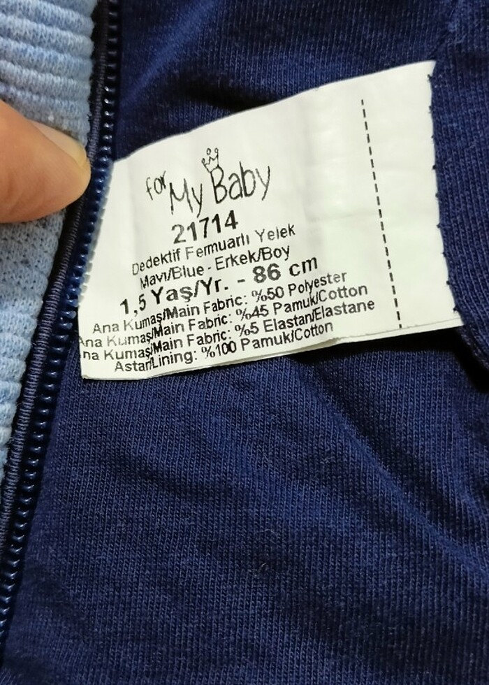 Fermuarlı astarlı yelek - Görsel 3