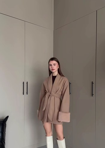 taba kolları tüylü kadın Kaban - Görsel 2