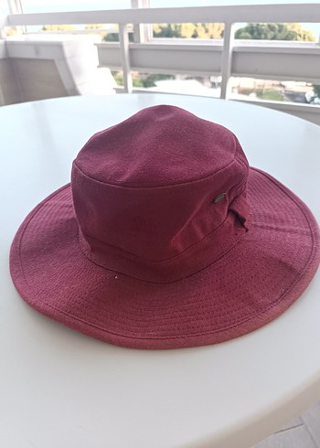 Bordo Düğmeli Bohem Kadın Şapka