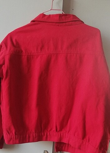 Bershka Kırmızı kot ceket