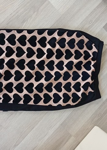 38 Beden siyah Renk Desenli kalem Eteği