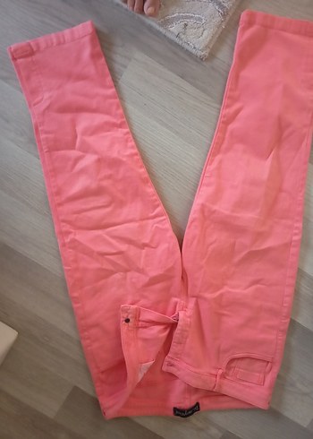 Pastel Pembe Kadın Midi Kot Pantolon