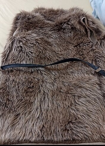 m Beden kahverengi Renk Suni Kürk yelek peluş yelek teddy zara