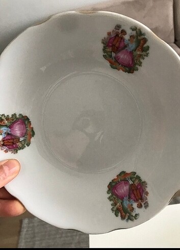 Beden Antika vintage yemek tabağı 6 adet frogonard desenli