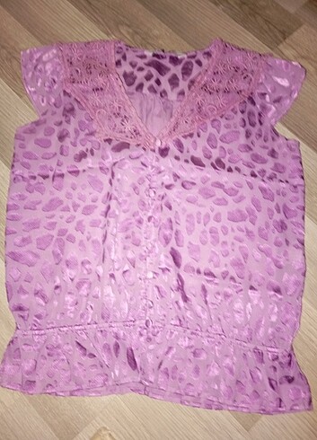 American Vintage Bluz saten şık vintage bluz