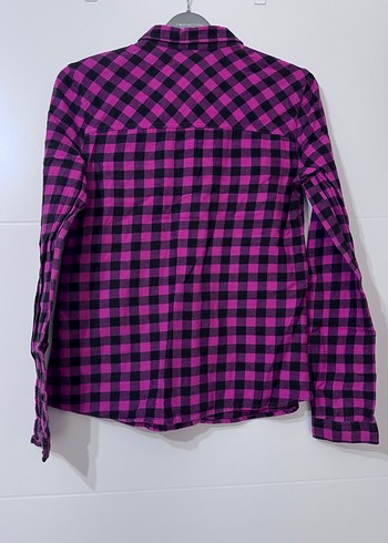 Kareli Uzun Kollu Düğmeli Kız çocuk Gömlek - Görsel 6