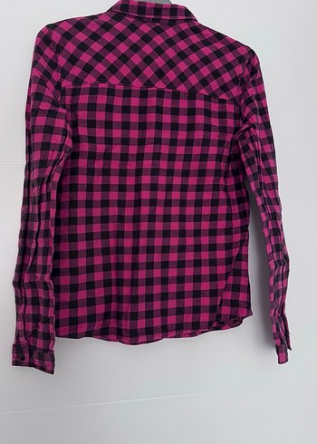 Kareli Uzun Kollu Düğmeli Kız çocuk Gömlek - Görsel 4