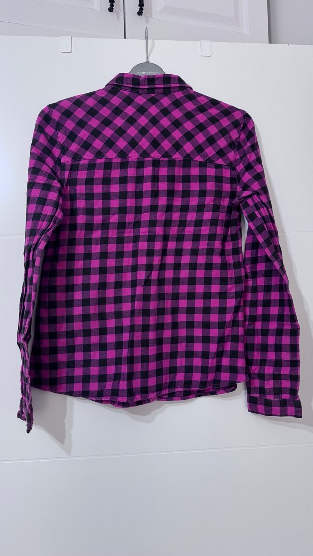 Kareli Uzun Kollu Düğmeli Kız çocuk Gömlek - Görsel 5