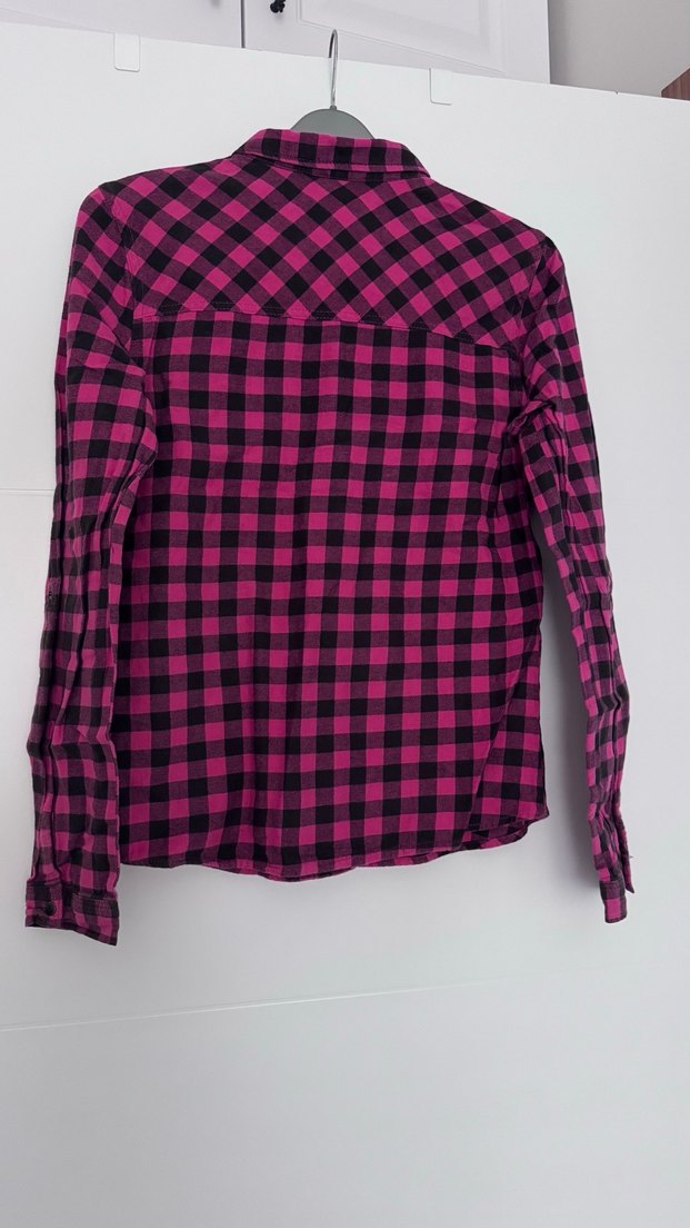 Kareli Uzun Kollu Düğmeli Kız çocuk Gömlek - Görsel 4