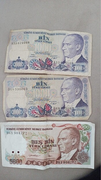 3 adet eski tarih parası
