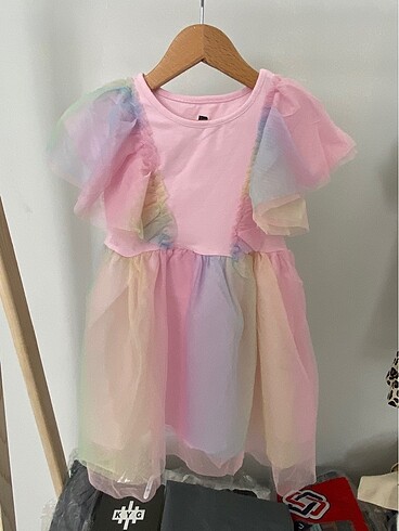 H&M H.m marka tüllü renkli elbise