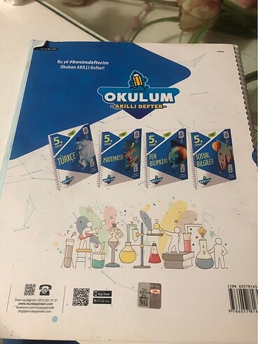  Beden Renk Murat yayınları okulum fen bilimleri akıllı defter