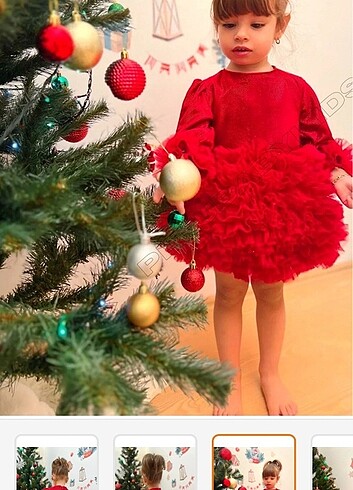 Diğer Kız bebek abiye 2/3 yaş kırmızı