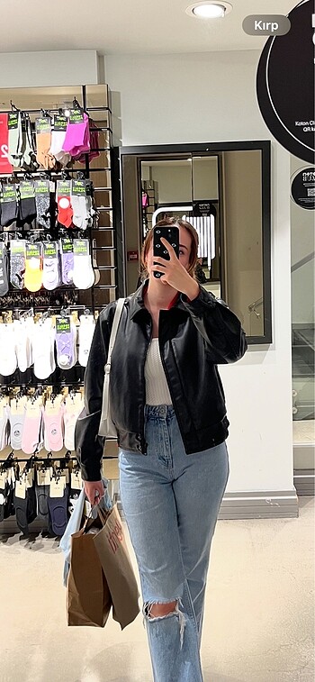 PULL AND BEAR DERİ CEKET