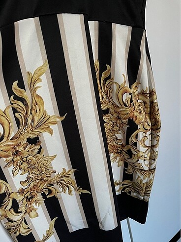 l Beden Vintage desenli kelbise