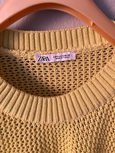 s Beden Zara asimetrik sarı kazak