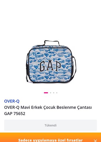OVER-Q Mavi Erkek Çocuk Beslenme Çantası