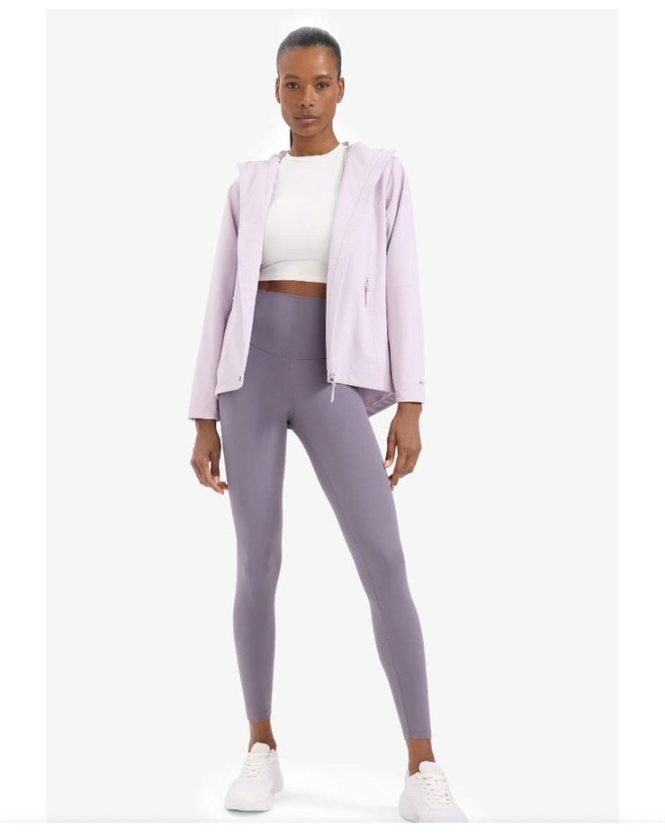 Pastel Mor Uzun Kollu Kadın Spor Üstü - Görsel 2