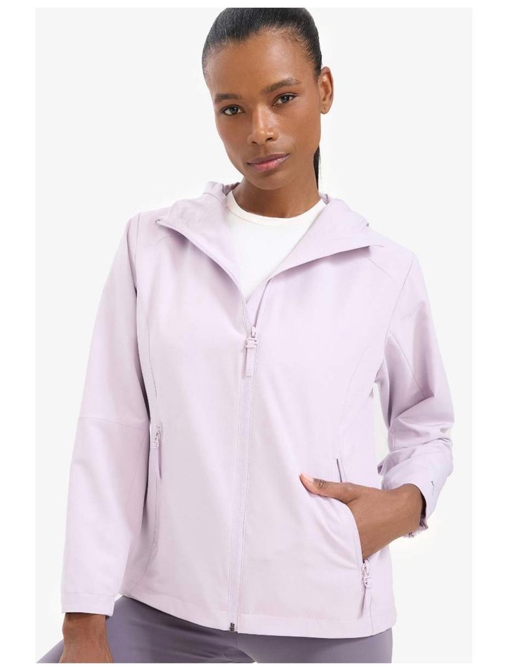 Pastel Mor Uzun Kollu Kadın Spor Üstü - Görsel 3