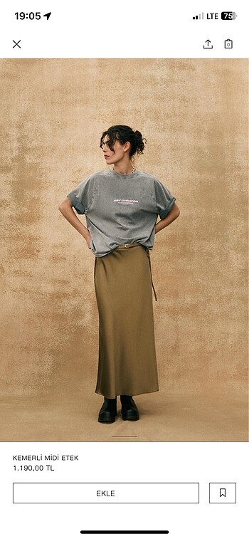 Zara saten etek
