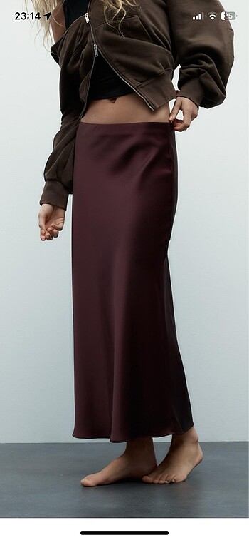 Zara saten etek