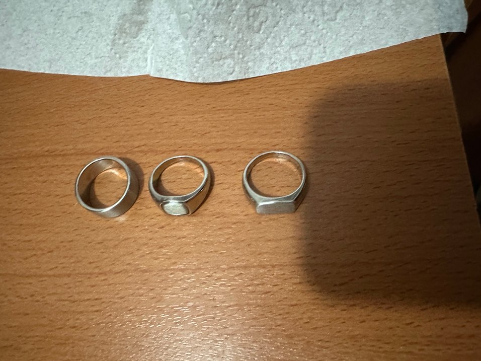 Gri Minimalist Erkek Yüzük Seti H&M marka - Görsel 4