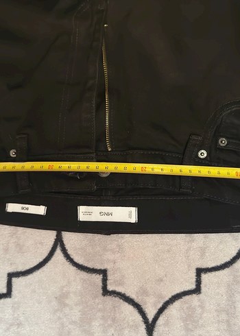 33 Beden siyah Renk Mango Regular Fit Siyah Jean