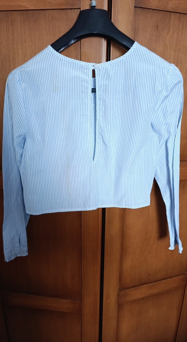 Nakışlı Mavi saten Bohem Kadın Gömlekaddax Lbeden - Görsel 3