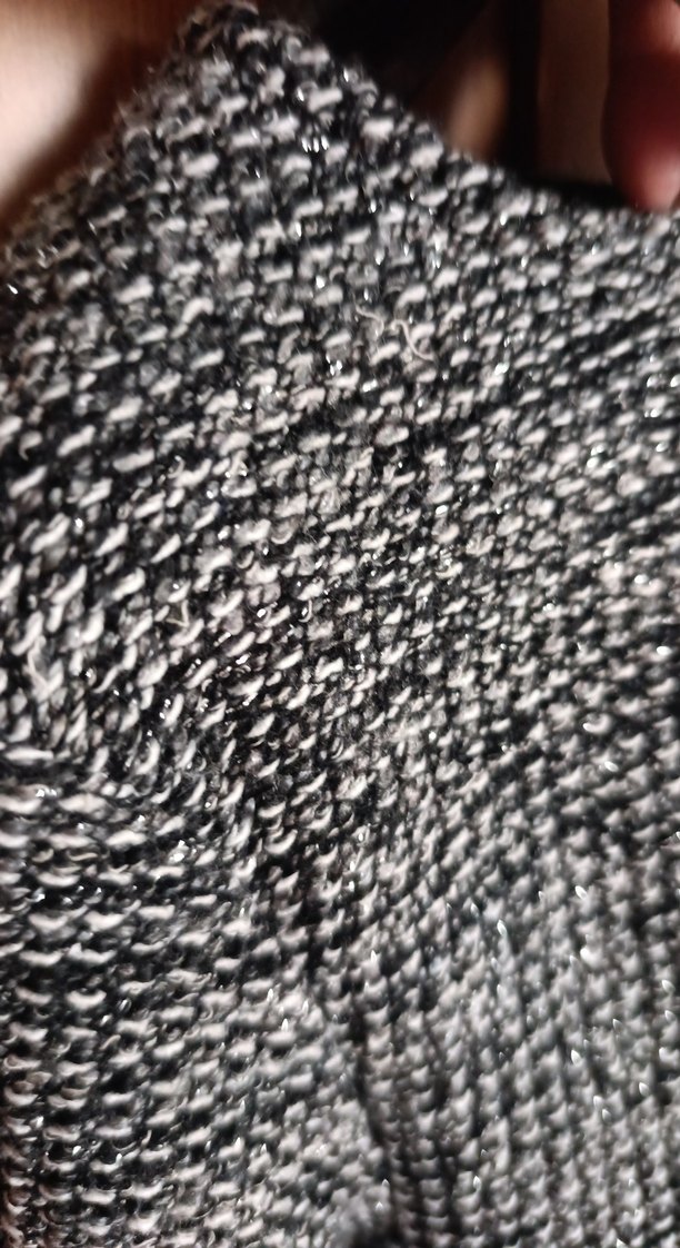 Gri Triko Kadın Hırka Notch Yaka mbeden - Görsel 4